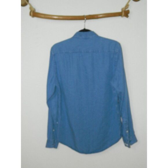 NN07 No Nationality Shirt  Blue Chambray Palk Slim Fit  Tencel ‎ Men's Small - Picture 6 of 10